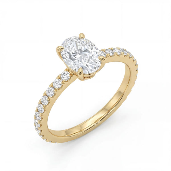 Oval Solitaire Lab Grown Ring